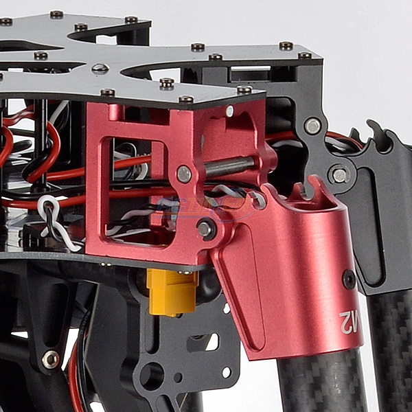 Φ25mm Red CNC Alum Multi-Rotor Foldable Fixed Mount | Rctimer