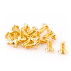 YFS® M3x6mm Golden Allen Steel Hex Head Cap Screw(20pcs/bag)