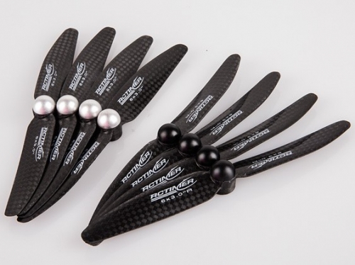 (4pairs) Rctimer 6x3" Self-locking carbon fiber CW CCW Propeller