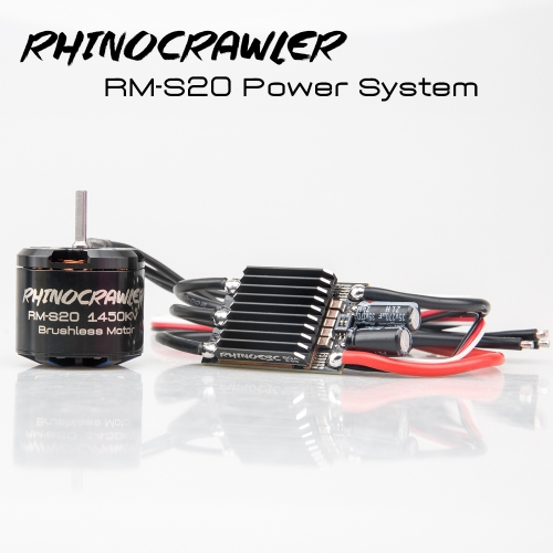 RhinoESC RC AM32 Crawler ESC Power System 540 RM-S20 Brushless Motor Combo 80A for Axial SCX10 Traxxas TRX-4 MOA