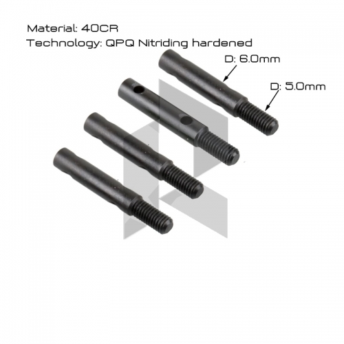4Pcs Hardened 40CR Portal Shafts For Rhino Axial Capra Axles (VP) Upgrade Kit