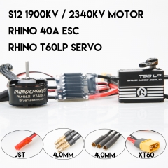 RhinoRC Power And Servo System ESC40A + S12 + T60LP Kit