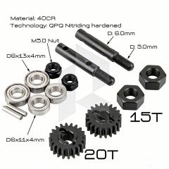 2Paris 40CR Steel OverDriver Hardened Portal Gears 15T/20T